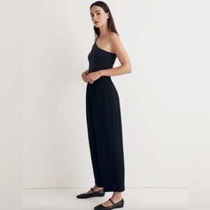 Madewell Straight-Leg Crop Pants in Crinkled Crepe